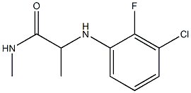 2-[(3-chloro-2-fluorophenyl)amino]-N-methylpropanamide Struktur