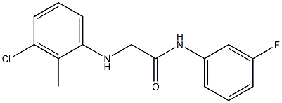 2-[(3-chloro-2-methylphenyl)amino]-N-(3-fluorophenyl)acetamide Struktur