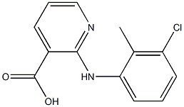 2-[(3-chloro-2-methylphenyl)amino]pyridine-3-carboxylic acid Struktur