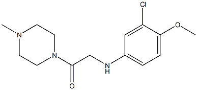 2-[(3-chloro-4-methoxyphenyl)amino]-1-(4-methylpiperazin-1-yl)ethan-1-one Struktur