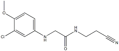 2-[(3-chloro-4-methoxyphenyl)amino]-N-(2-cyanoethyl)acetamide Struktur