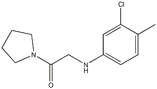 2-[(3-chloro-4-methylphenyl)amino]-1-(pyrrolidin-1-yl)ethan-1-one Struktur