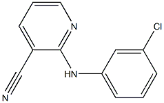 2-[(3-chlorophenyl)amino]pyridine-3-carbonitrile Struktur