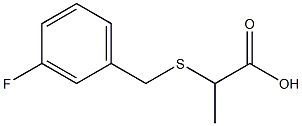 2-[(3-fluorobenzyl)thio]propanoic acid Struktur