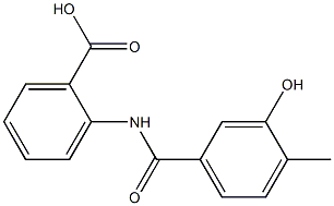 2-[(3-hydroxy-4-methylbenzoyl)amino]benzoic acid Struktur