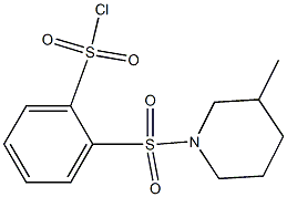 2-[(3-methylpiperidine-1-)sulfonyl]benzene-1-sulfonyl chloride Struktur