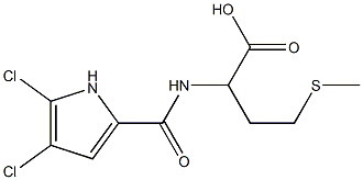 2-[(4,5-dichloro-1H-pyrrol-2-yl)formamido]-4-(methylsulfanyl)butanoic acid Struktur