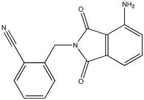 2-[(4-amino-1,3-dioxo-2,3-dihydro-1H-isoindol-2-yl)methyl]benzonitrile Struktur