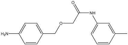 2-[(4-aminophenyl)methoxy]-N-(3-methylphenyl)acetamide Struktur