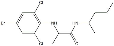 2-[(4-bromo-2,6-dichlorophenyl)amino]-N-(pentan-2-yl)propanamide Struktur