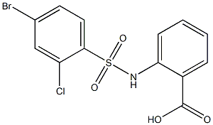 2-[(4-bromo-2-chlorobenzene)sulfonamido]benzoic acid Struktur