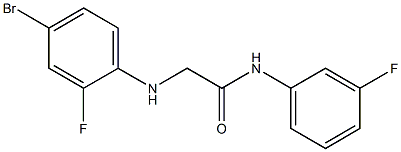 2-[(4-bromo-2-fluorophenyl)amino]-N-(3-fluorophenyl)acetamide Struktur