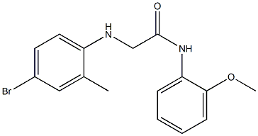 2-[(4-bromo-2-methylphenyl)amino]-N-(2-methoxyphenyl)acetamide Struktur