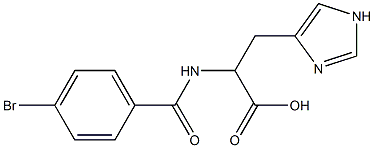 2-[(4-bromobenzoyl)amino]-3-(1H-imidazol-4-yl)propanoic acid Struktur