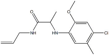 2-[(4-chloro-2-methoxy-5-methylphenyl)amino]-N-(prop-2-en-1-yl)propanamide Struktur