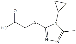 2-[(4-cyclopropyl-5-methyl-4H-1,2,4-triazol-3-yl)sulfanyl]acetic acid Struktur