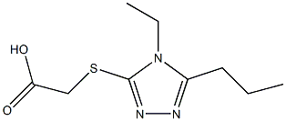 2-[(4-ethyl-5-propyl-4H-1,2,4-triazol-3-yl)sulfanyl]acetic acid Struktur