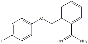 2-[(4-fluorophenoxy)methyl]benzenecarboximidamide Struktur