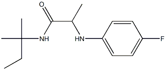 2-[(4-fluorophenyl)amino]-N-(2-methylbutan-2-yl)propanamide Struktur