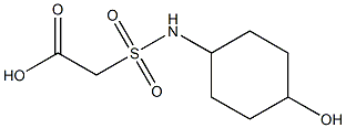 2-[(4-hydroxycyclohexyl)sulfamoyl]acetic acid Struktur