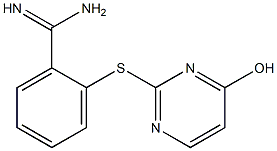 2-[(4-hydroxypyrimidin-2-yl)sulfanyl]benzene-1-carboximidamide Struktur