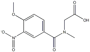 2-[(4-methoxy-3-nitrophenyl)-N-methylformamido]acetic acid Struktur