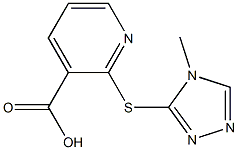 2-[(4-methyl-4H-1,2,4-triazol-3-yl)sulfanyl]pyridine-3-carboxylic acid Struktur