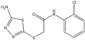 2-[(5-amino-1,3,4-thiadiazol-2-yl)sulfanyl]-N-(2-chlorophenyl)acetamide Struktur