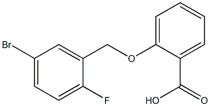 2-[(5-bromo-2-fluorobenzyl)oxy]benzoic acid Struktur