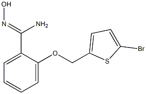 2-[(5-bromothien-2-yl)methoxy]-N'-hydroxybenzenecarboximidamide Struktur