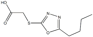 2-[(5-butyl-1,3,4-oxadiazol-2-yl)sulfanyl]acetic acid Struktur