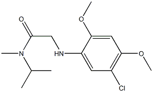 2-[(5-chloro-2,4-dimethoxyphenyl)amino]-N-methyl-N-(propan-2-yl)acetamide Struktur