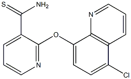 2-[(5-chloroquinolin-8-yl)oxy]pyridine-3-carbothioamide Struktur