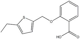 2-[(5-ethylthiophen-2-yl)methoxy]benzoic acid Struktur