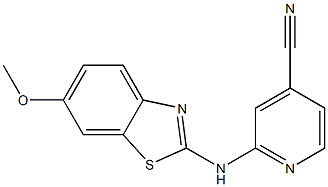 2-[(6-methoxy-1,3-benzothiazol-2-yl)amino]isonicotinonitrile Struktur