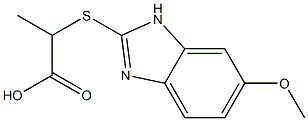 2-[(6-methoxy-1H-benzimidazol-2-yl)thio]propanoic acid Struktur