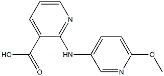 2-[(6-methoxypyridin-3-yl)amino]pyridine-3-carboxylic acid Struktur