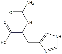 2-[(aminocarbonyl)amino]-3-(1H-imidazol-4-yl)propanoic acid Struktur