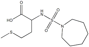 2-[(azepane-1-sulfonyl)amino]-4-(methylsulfanyl)butanoic acid Struktur