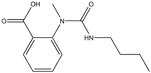 2-[(butylcarbamoyl)(methyl)amino]benzoic acid Struktur