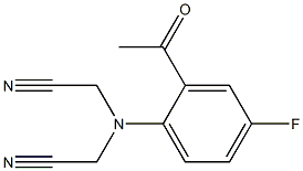 2-[(cyanomethyl)(2-acetyl-4-fluorophenyl)amino]acetonitrile Struktur