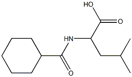 2-[(cyclohexylcarbonyl)amino]-4-methylpentanoic acid Struktur