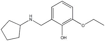 2-[(cyclopentylamino)methyl]-6-ethoxyphenol Struktur