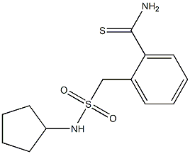 2-[(cyclopentylsulfamoyl)methyl]benzene-1-carbothioamide Struktur