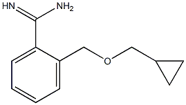 2-[(cyclopropylmethoxy)methyl]benzene-1-carboximidamide Struktur