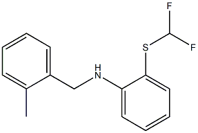 2-[(difluoromethyl)sulfanyl]-N-[(2-methylphenyl)methyl]aniline Struktur