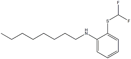 2-[(difluoromethyl)sulfanyl]-N-octylaniline Struktur