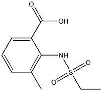 2-[(ethylsulfonyl)amino]-3-methylbenzoic acid Struktur