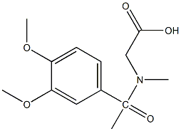 2-[1-(3,4-dimethoxyphenyl)-N-methylacetamido]acetic acid Struktur