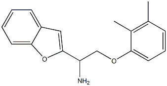 2-[1-amino-2-(2,3-dimethylphenoxy)ethyl]-1-benzofuran Struktur